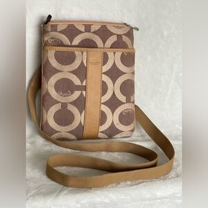 Coach bag misprint backwards crossbody vintage purse brown C